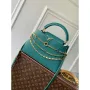 LV M12345 Louis Vuitton Capucines MM Handbag Green