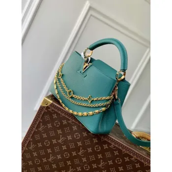 LV M12345 Louis Vuitton Capucines BB Bag Green