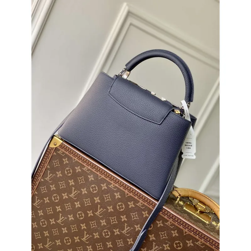 Louis Vuitton LV M12751 Capucines MM Handbag Blue