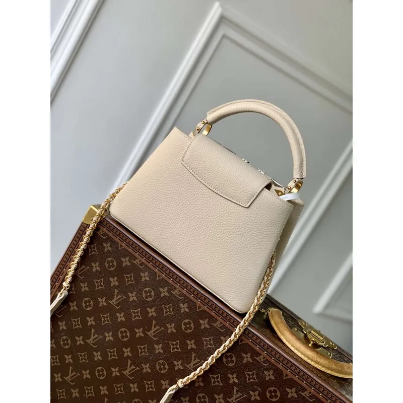 Louis Vuitton LV M12751 Capucines BB Handbag Apricot