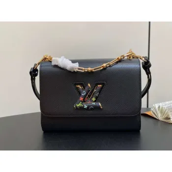 LV M13243 Louis Vuitton LV x TM Twist MM Slim Epi Leather Black