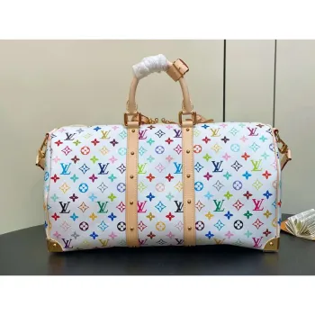LV M13742 Louis Vuitton LV x TM Keepall Bandoulière 45 Multicolored White