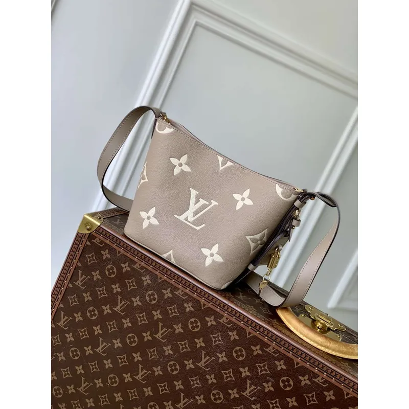 LV M13045 Louis Vuitton  All In BB Bag Bicolor Monogram Empreinte leather Cream
