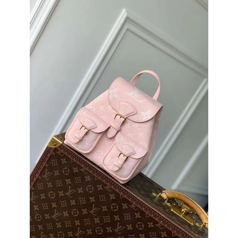 LV M12987 Louis Vuitton Backup Bicolor Monogram Empreinte leather  Pink