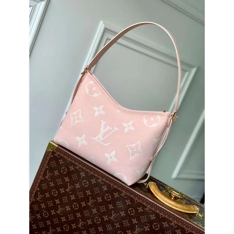 LV M14209 Louis Vuitton CarryAll PM Bicolor Monogram Empreinte Leather Pink