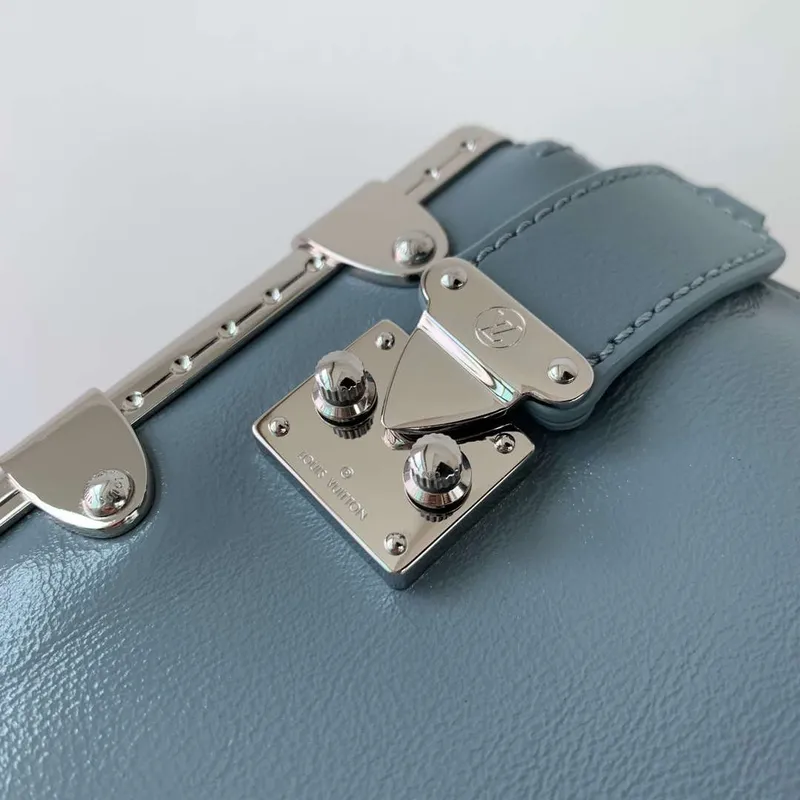 LV M25445 Louis Vuitton Slim Trunk Bag Gray Blue
