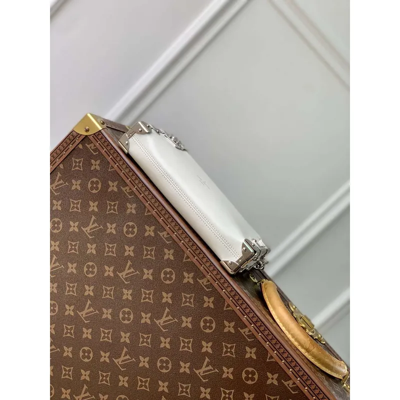 LV M25445 Louis Vuitton Slim Trunk Bag White