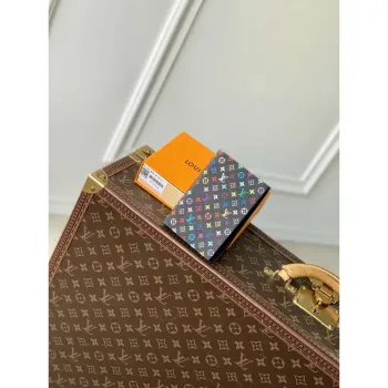 LV M13414 Louis Vuitton LV x TM Passport Cover Multicolored Black