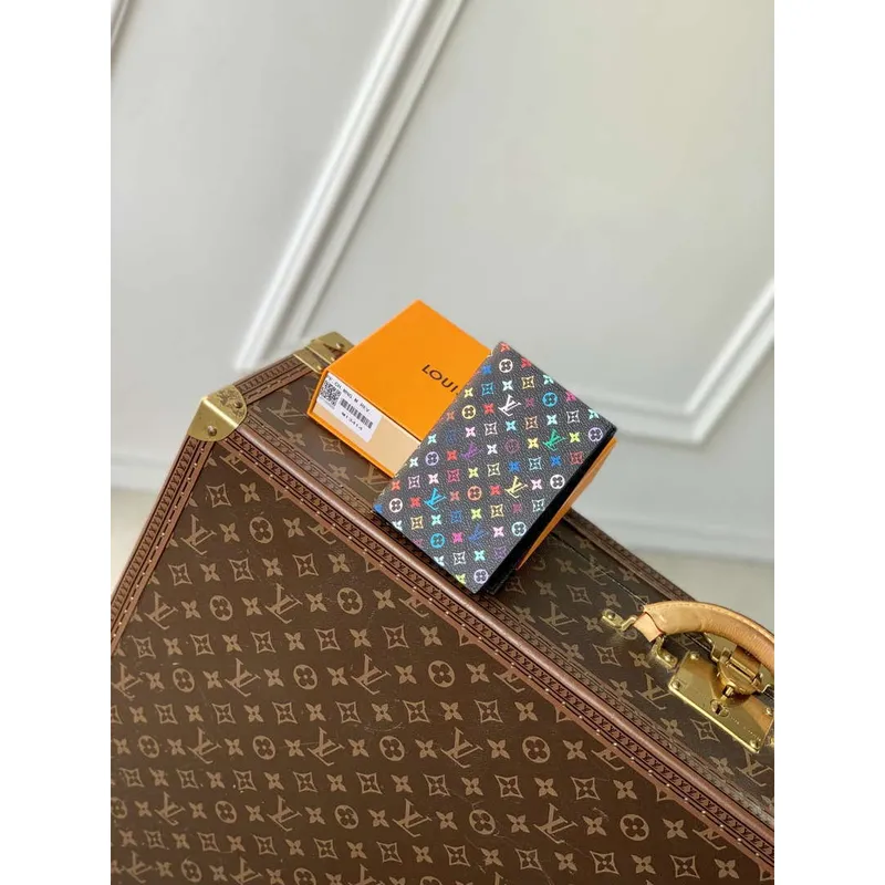 LV M13414 Louis Vuitton LV x TM Passport Cover Multicolored Black