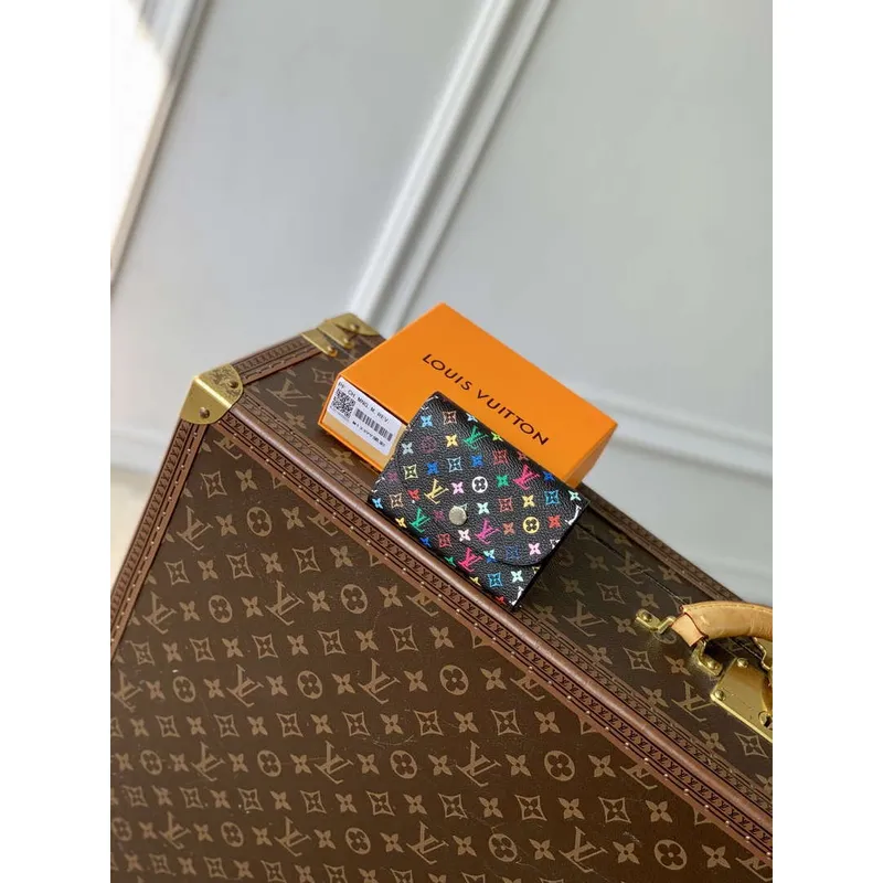LV M13399 Louis Vuitton LV x TM Rosalie Coin Purse Multicolored Black