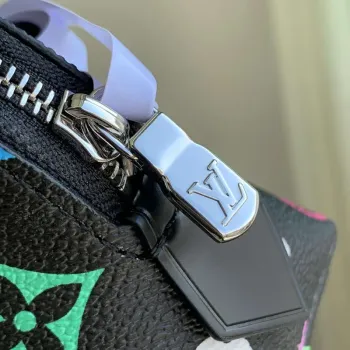 LV M13744 Louis Vuitton LV x TM Cosmetic Pouch PM Black Multicolored