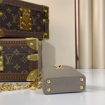 LV M48865 Louis Vuitton Capucines Micro Bag Gray