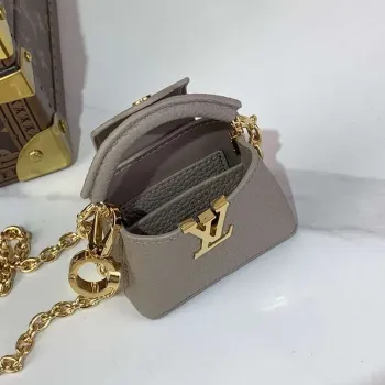 LV M48865 Louis Vuitton Capucines Micro Bag Gray