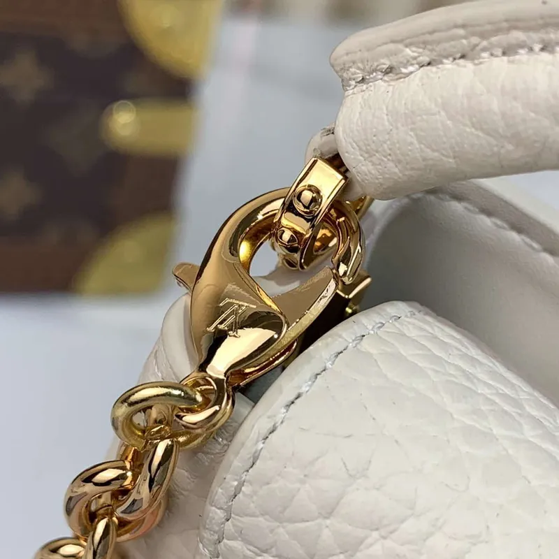 LV M02132 Louis Vuitton Capucines Micro Bag White