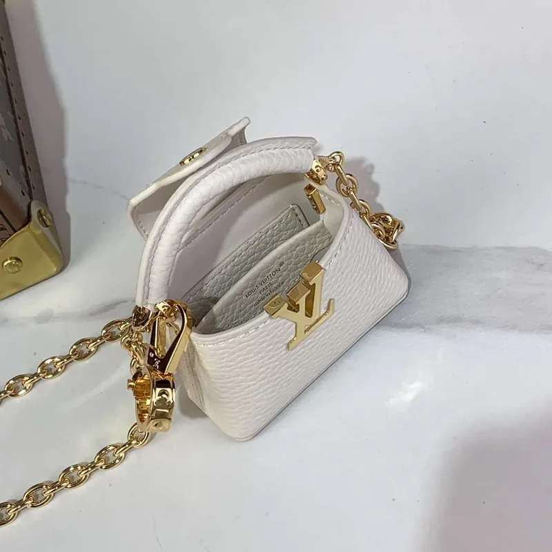 LV M02132 Louis Vuitton Capucines Micro Bag White