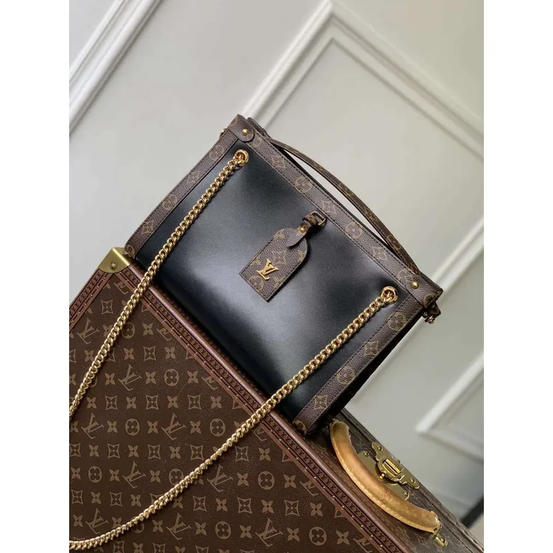 LV M13140 Louis Vuitton Nova PM Calfskin leather Bag Black