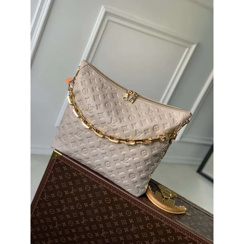 LV M12071 Louis Vuitton Coussin Hobo MM Bag Galet