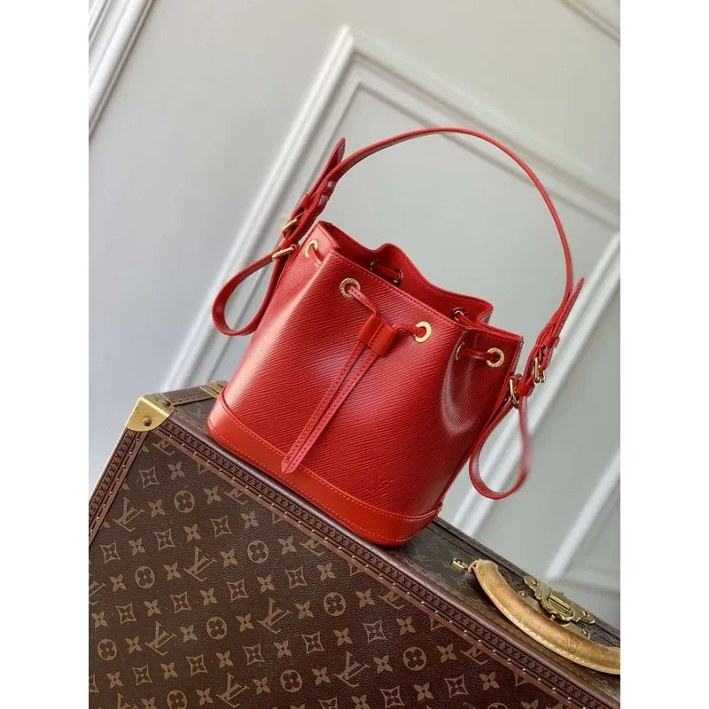 LV M12847 Louis Vuitton Noé BB Bucket Bag Red