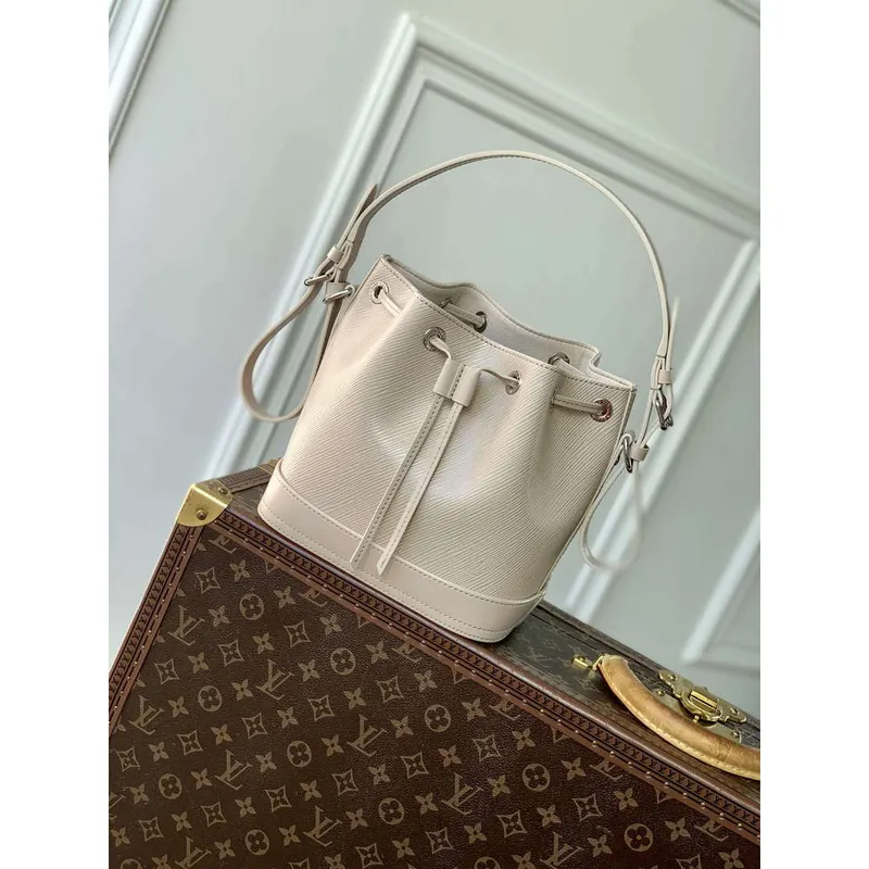 LV M12848 Louis Vuitton Noé BB Bucket Bag Quartz White
