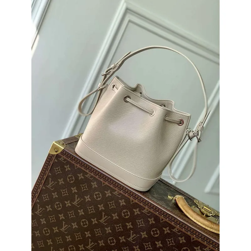 LV M12848 Louis Vuitton Noé BB Bucket Bag Quartz White