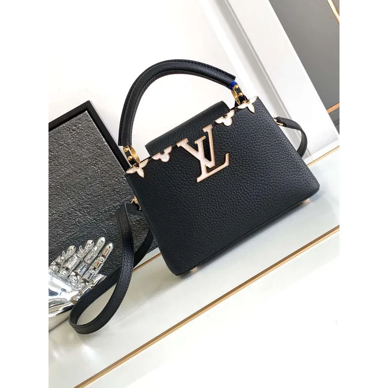LV M11342 Louis Vuitton Capucines Mini Bag Black