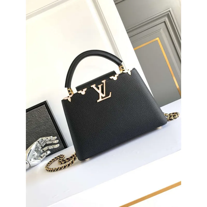 LV M25404 Louis Vuitton Capucines BB Bag Black