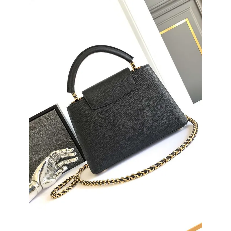 LV M25404 Louis Vuitton Capucines BB Bag Black