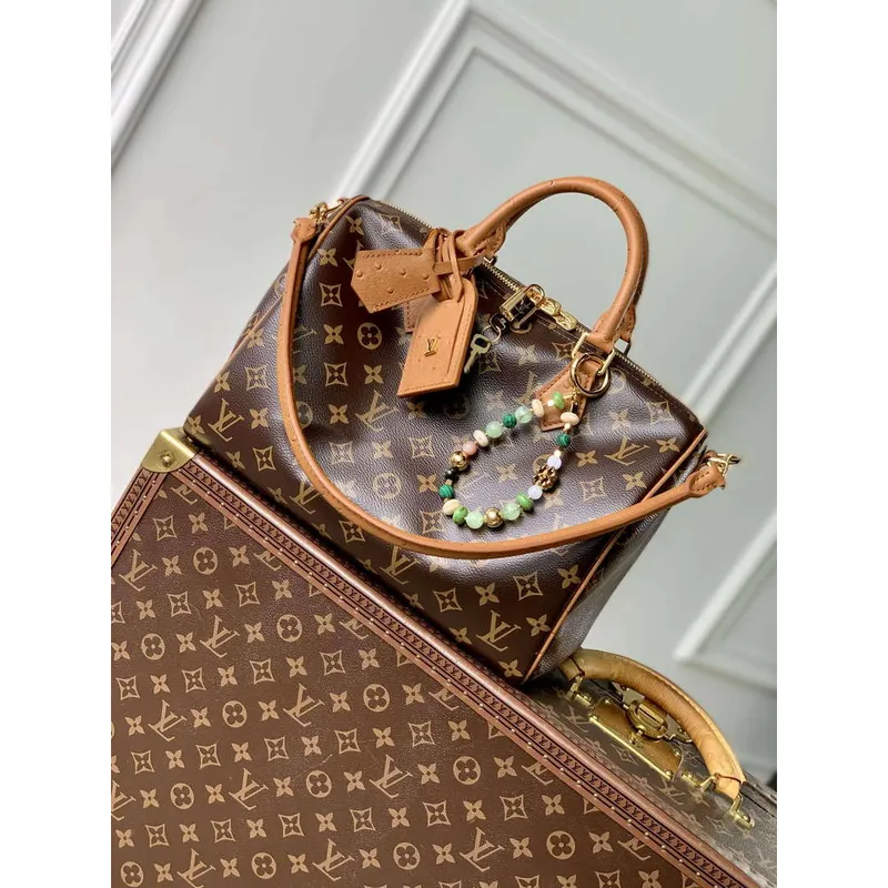 LV N87212 Louis Vuitton Speedy Soft 30 Boho Bag Monogram Tan
