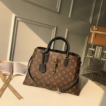 LV M43550 Louis Vuitton Flower Tote Monogram Black