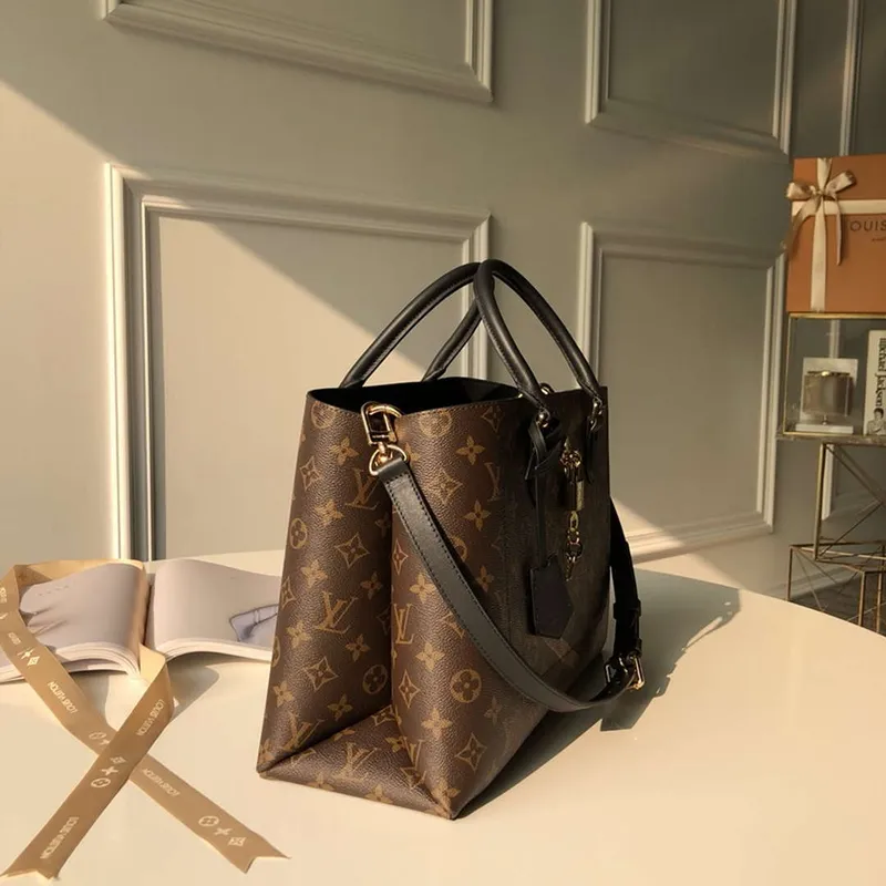 LV M43550 Louis Vuitton Flower Tote Monogram Black