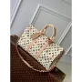 LV M24901 Louis Vuitton Keepall Bandoulière 50 Travel Bag White Multicolor