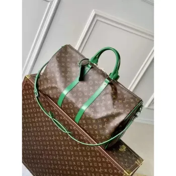 LV M46774 Louis Vuitton Keepall Bandoulière 50 Travel Bag Monogram Green