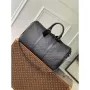 LV M59025 Louis Vuitton Keepall Bandoulière 50 Travel Bag Monogram taurillon leather Black