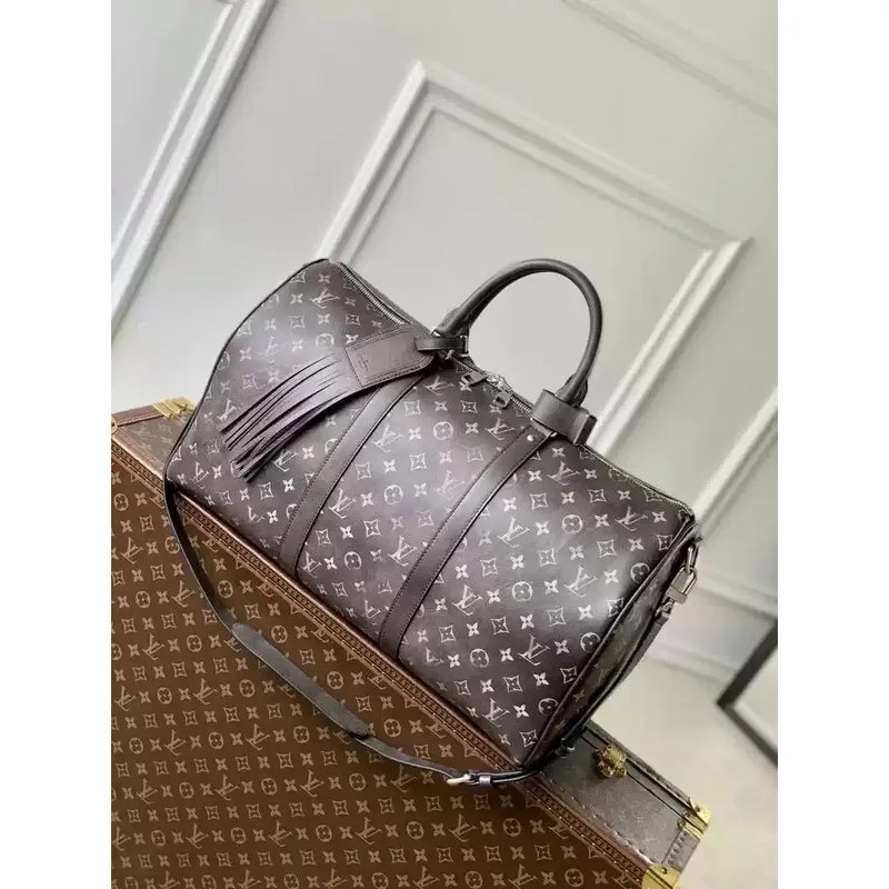 LV M11596 Louis Vuitton Keepall Bandoulière 50  Autres Cuirs Monogram Black