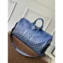 LV M11558 Louis Vuitton Keepall Bandoulière 55 Travel Bag Monogram Navy Blue