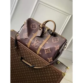 LV M47211 Louis Vuitton Keepall Bandoulière 45 Travel Bag Monogram Giant and Monogram Reverse