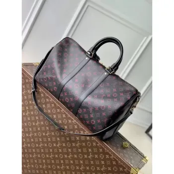 LV M12441 Louis Vuitton Keepall Bandoulière 45 Travel Bag Monogram Tomette coated canvas
