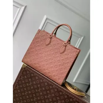 LV M12775 Louis Vuitton OnTheGo MM Bag Monogram Empreinte Brown