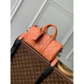 LV M31044 Louis Vuitton Keepall Bandoulière 25 Bag Tangerine