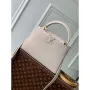 LV M11341 Louis Vuitton Capucines MM Handbag Galet Gray