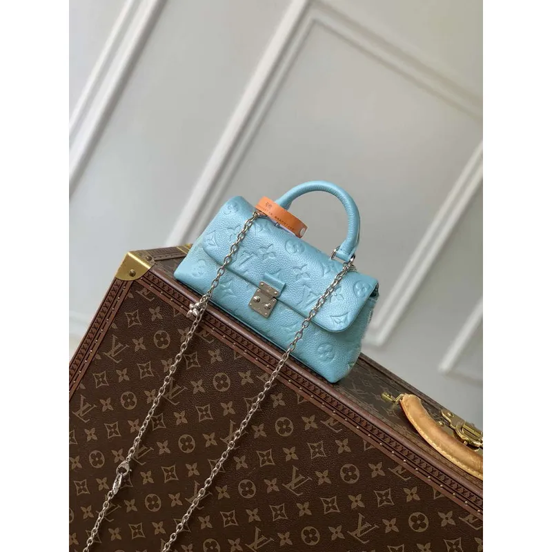 LV M12211 Louis Vuitton Nano Madeleine Bag Azur Frost