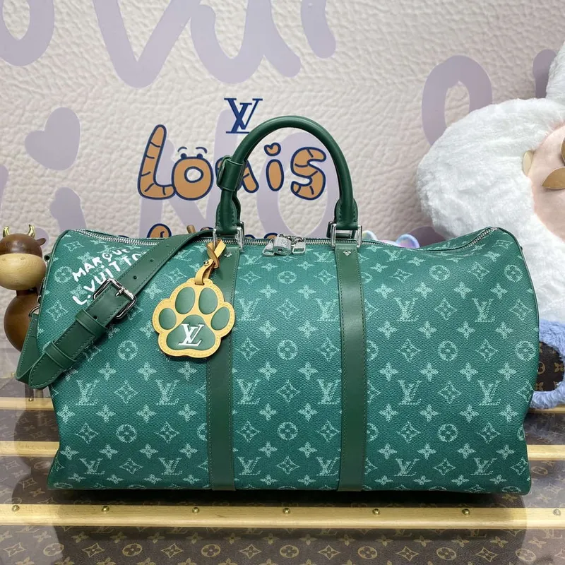 LV M12687 Louis Vuitton Keepall Bandoulière 50 City Bag Green