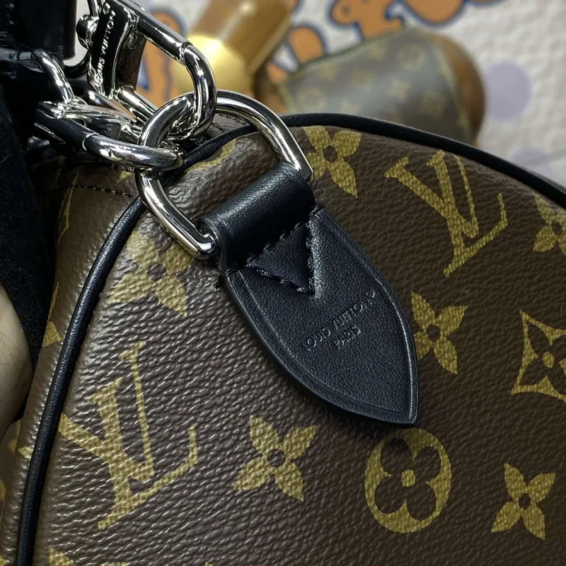 LV M12243 Louis Vuitton Speedy Soft 30 Dark Bag Monogram Black