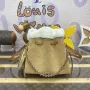 LV M11839 Louis Vuitton Bella Handbag Suede leather Bag Beige
