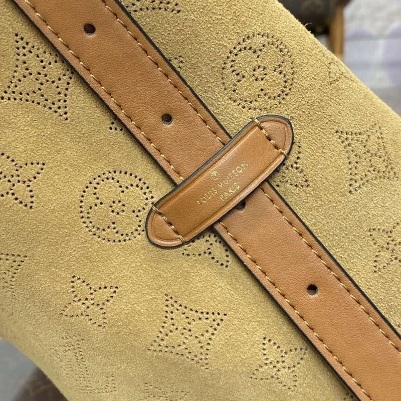 LV M11843 Louis Vuitton CarryAll PM Suede leather Bag Beige