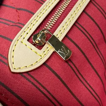LV M12096 Louis Vuitton Reversible Neverfull Inside Out MM Handbag Red