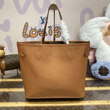 LV M12061 Louis Vuitton Reversible Neverfull Inside Out MM Handbag Brown