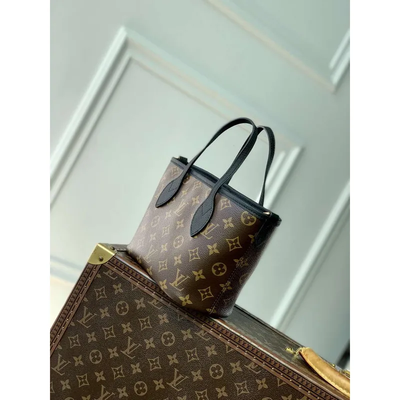 LV M12099 Louis Vuitton Reversible Neverfull Bandoulière Inside Out BB Handbag Black