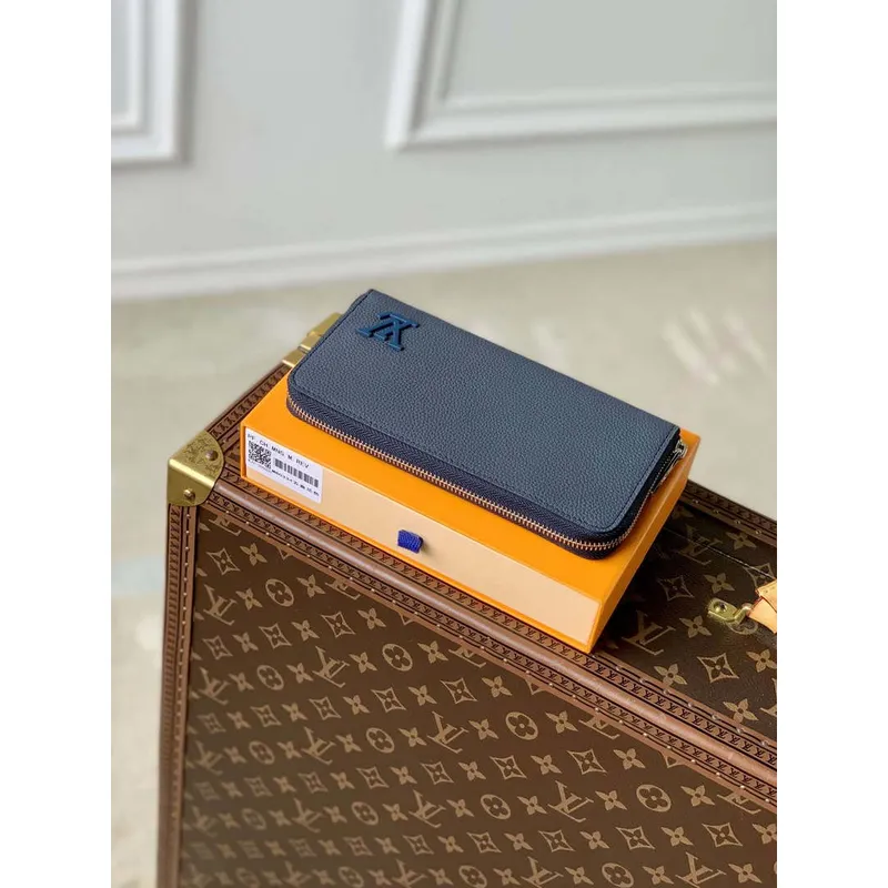 LV M80334 Louis Vuitton Zippy Wallet Horizontal Navy Blue