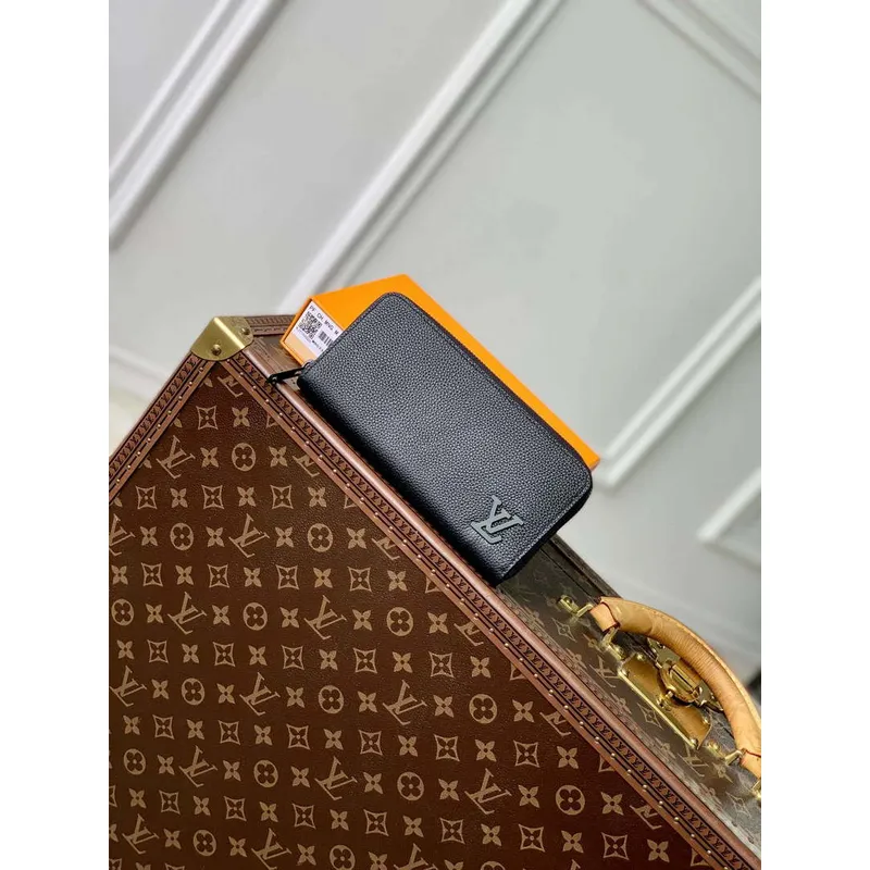 LV M80334 Louis Vuitton Zippy Wallet Horizontal Black